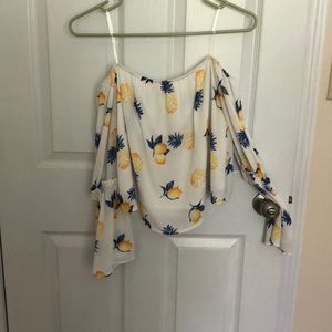 High low shorts skirt with matching top.